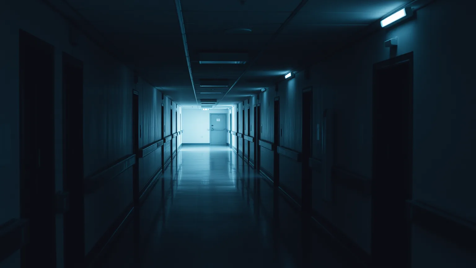 corredor de hospital com luz ao fundo ilustrando a gravidade do câncer de pâncreas
